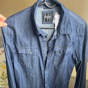 GUESS DENIM STYLE MENS BUTTON UP